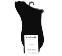 Ladies 1 Pair Pantherella Classic Merino Wool Ribbed Socks Black 4-8 Ladies