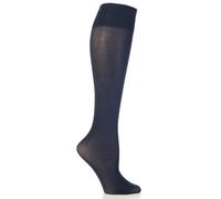 Ladies 1 Pair Trasparenze Laura Microfibre Knee Highs In 4 Colours - One Size - Navy