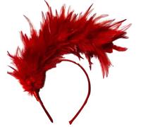 Ladies 1920S Feather Fascinator Headband Black Artificial Feather Headwear Multi Color Plume Headpiece Funny Headband For Parties Colorful Carnival Party Headbands