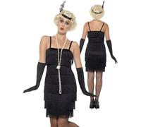 Ladies 1920s Black Flapper