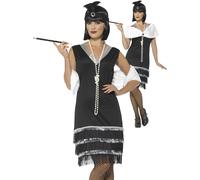 Ladies 1920s Flapper Costume Adults Charleston Fancy Dress Womens Gatsby Ne