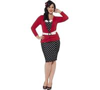 Ladies 1950s Curves Pin Up Costume