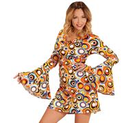 Ladies 1970s Groovy Style Bubbles Dress Fancy Retro Costume