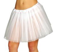 Ladies 1980s 80s 1990s 90s Fancy Dress Tutu White 40cm Stretch Waist 22-36" fg