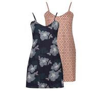 Ladies 2 Pack Sleeveless Nightie Cotton Printed Nightdress Sizes 10 to 24 Multi Twin Pack (Navy Flower 18/20)