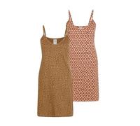 Ladies 2 Pack Sleeveless Nightie Cotton Printed Nightdress Sizes 10 to 24 Multi Twin Pack (Sand & Brown 22/24)