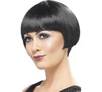 Smiffys 20's Flapper Bob Wig - Black(Size: One Size)