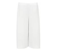 Ladies 3/4 Short Trouser Women's Wide Leg Stretchable Elasticated Plain Pants Casual Summer Cropped Culottes Lightweight Comfortable Loose Fit Holiday Beach Everyday Wear UK Sizes 8-30