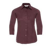 Ladies 3/4 Sleeve Easy Care Fitted Blouse with Split Cuff - Russell 946F