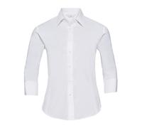 Ladies 3/4 Sleeve Easy Care Fitted Blouse with Split Cuff - Russell 946F