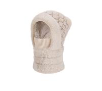 Ladies 3 in 1 Hat Thermal Hood Fleece Linning Knitted Windproof Hat Womens Accessories Suitable Ski Snowboarding Camping Running Walking Hunt Fishing Autumn Winter Warm Clothing Beige