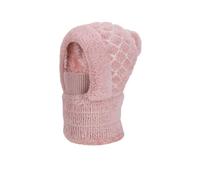 Ladies 3 in 1 Hat Thermal Hood Fleece Linning Knitted Windproof Hat Womens Accessories Suitable Ski Snowboarding Camping Running Walking Hunt Fishing Autumn Winter Warm Clothing Pink