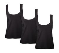 Ladies 3 pack Cool Cotton Vest Tank Top Summer Gym Wear Undershirt Size 8 - 24