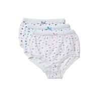 Ladies 3 Pack Mama Full Briefs 100% Cotton Knickers Underwear Plus Size 12-38 (24/26 - Hips 50-52 inch, White Ground/Print)