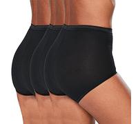 Ladies 3 Pack Maxi Briefs Cotton Breathable Regular & Plus Sizes Underwear Black Size 14