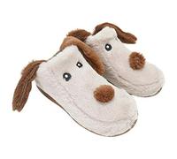 Ladies 3D Mink Dog Novelty Mid Boot Faux Fur Slipper - Fleece Lined - Size 7-8