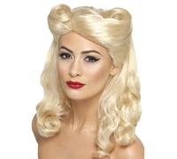 Ladies 40s 1940s Pin Up Blonde Fancy Dress Wig Retail Boxed by Smiffys
