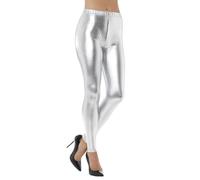 Ladies 80s Metallic Disco Leggings Hen Music Festival Fancy Dress Party Costume