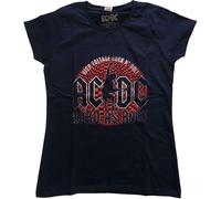 Ladies Ac/Dc Hard As Rock Official Tee T-Shirt Womens