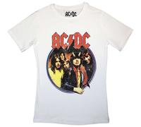 Ladies Ac/Dc Highway To Hell Circle Official T-Shirt Womens