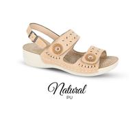 Boulevard Sandra Womens PU Touch Fasten Breathable Natural Casual Shoes