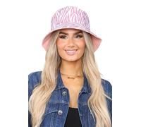 Ladies Animal Print Bucket Hat - Reversible Design | Leopard, Zebra & Pink Styles | Lightweight Packable Sun Hat for Festivals, Travel & Summer | One Size (UK, Alpha, One Size, Pink)