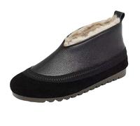 Ladies Ankle Boots, Waterproof Shoes For Women - Pure Color Non-Slip Booties Casual Plush Lined Short Booties Basic Suede Shoes Boot Winter Comfort Fluffy Slipper Boots