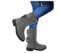 ladies ankle wellies Ankle Boots for Women Shoes Women High Mesh Sandals Heels Fashion Boots Wide Fit Walking Shoes Warm Lined Low Heel Wellington Boot irregular choice Grey 5