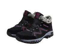 ladies ankle wellies Snows Boots Women Women's Winter Thermal Boots for Women Winter Warm Hiking Work Comfy Sneakers Walking Shoes Wide Fit Walking Shoes irregular choice Hot Pink 6.5