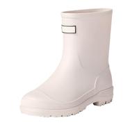 Ladies Ankle Wellies Waterproof Boots Gardening Shoes Women Womens Comfy Boots Women's Rain Water Shoes Top Wear Rubber Student Casual Fashion All Outdoor Work Fishing Car Wash Kitchen Non Slip Oversh