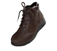 ladies ankle wellies Womens Ankle Boots Women's Summer New Europe And The States And The States foreign Trade Big Yards Round Head Lace Station Fashion irregular choice shoes Brown 4