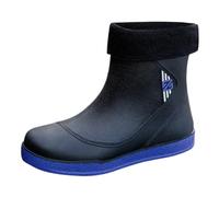 Ladies Ankle Wellies Womens Waterproof Boots Garden Shoes High Water Boots Men's Spring Summer Autumn and Winter Mid Tube Plus Velvet Cotton Removable and Washable Outdoor Fashion Work Fishing Car Was