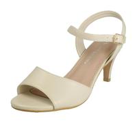 Ladies Anne Michelle Buckle Fastening Wide Fit Formal Sandals F12114 - Ivory Synthetic - UK Size 6 - EU Size 39 - US Size 8