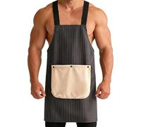 Ladies Aprons with Pockets - Detachable Towel, Machine Washable Kitchen Apron, Durable Cotton Fabric | for Baking Projects, Chef Projects, Coffee, Gi's, Black, Fare riferimento alla descrizione