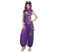 Ladies Arabian Princess Dancer Outfit Belly Dance Costume Jasmin Fancy Dress (Extra Large)
