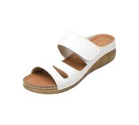 Ladies Arch Support Wedge Sandals, Open Toe Platform Slip On Sliders For Women, Quick-Drying Comfortable Shoes, Non-Slip Lightweight Slippers for City Shopping And Street Wandering