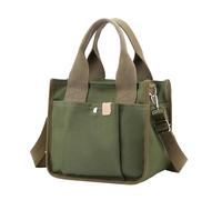 Ladies Bags-Canvas Shoulder Bag Women'S Handbag Large Capacity Shoulder Bag Casual Handbag Multifunctional Tote Bag Carry Bag For Shopper Work Travel Gray Messenger