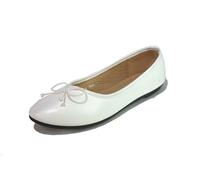 Ladies Ballet Flats Shoes Work Office Comfortable Bow School College Slip-on Pumps UK Size 3-8 Gold