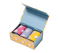 Ladies Bamboo Hedgehog Print Socks Pack Of 3 Boxed | Breathable, Liner Socks