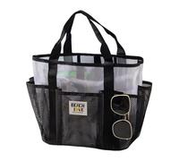 Ladies Beach Bags | Reusable Mesh Handbag with Multiple Pockets,Beach Bag Tote - Daily Cases Grocery, blackone, se beskrivning