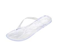 Ladies Beach Jelly Flip Flops Flat Elegant Glamour Thong Sandal Comfortable Breathable Lightweight Non- lip Fashion Flip-Flops for Summer Wedding Pool Swimming Walking Travel (White, 5)