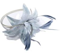 Ladies Beautiful Flower Headband Alice Band Fascinator. Available in Grey/Silver, Pink amd Black Colours. (Silver)
