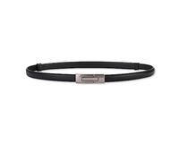 Ladies Belts,Women Skinny Leather Belt Simple Solid Color Vintage Metal Interlock Buckle Adjustable Thin Waist Belt Slim Belt Decoration Waistband For Dresses Jeans Pants Coat ( Color : Black/Silver )