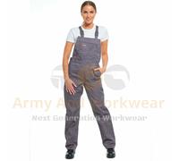 Ladies Bib and Brace Overalls Painters and Decorators Work Trousers Half Elastic