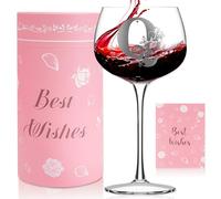 Ladies Birthday Gifts Ideas, Personalized Gift for Women, Customized Initial Wine Glass, Personalised Gin Glass,Customized Birthday Valentine Christmas Gift for Mom Wife Friends Sister Coworker