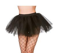 Ladies Black 3 Layer Tutu Fancy Dress Up Party Halloween Costume Accessory New