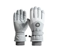 Ladies Black Leather Gloves White Gloves Men Winter Skiing Warm For Men Outdoor Cycling Non Slip Thickened Female Couple Screen Lamb Fire For Wood Burners Long (Dark Gray,A)