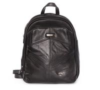 Ladies Black Sheep Nappa Leather Backpack Handbag with 3 zipped compartments