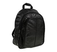 Ladies Black Soft Nappa Leather Backpack Rucksack Bag - Great Size