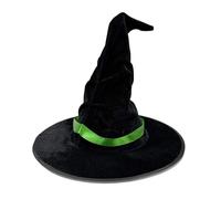 Ladies Black Witch Hat - Halloween Day of the Dead Corpse Bride - Adults Pointy Witch Hat - Fancy Dress Carnival Accessories - Women's Witch or Wizards Outfit